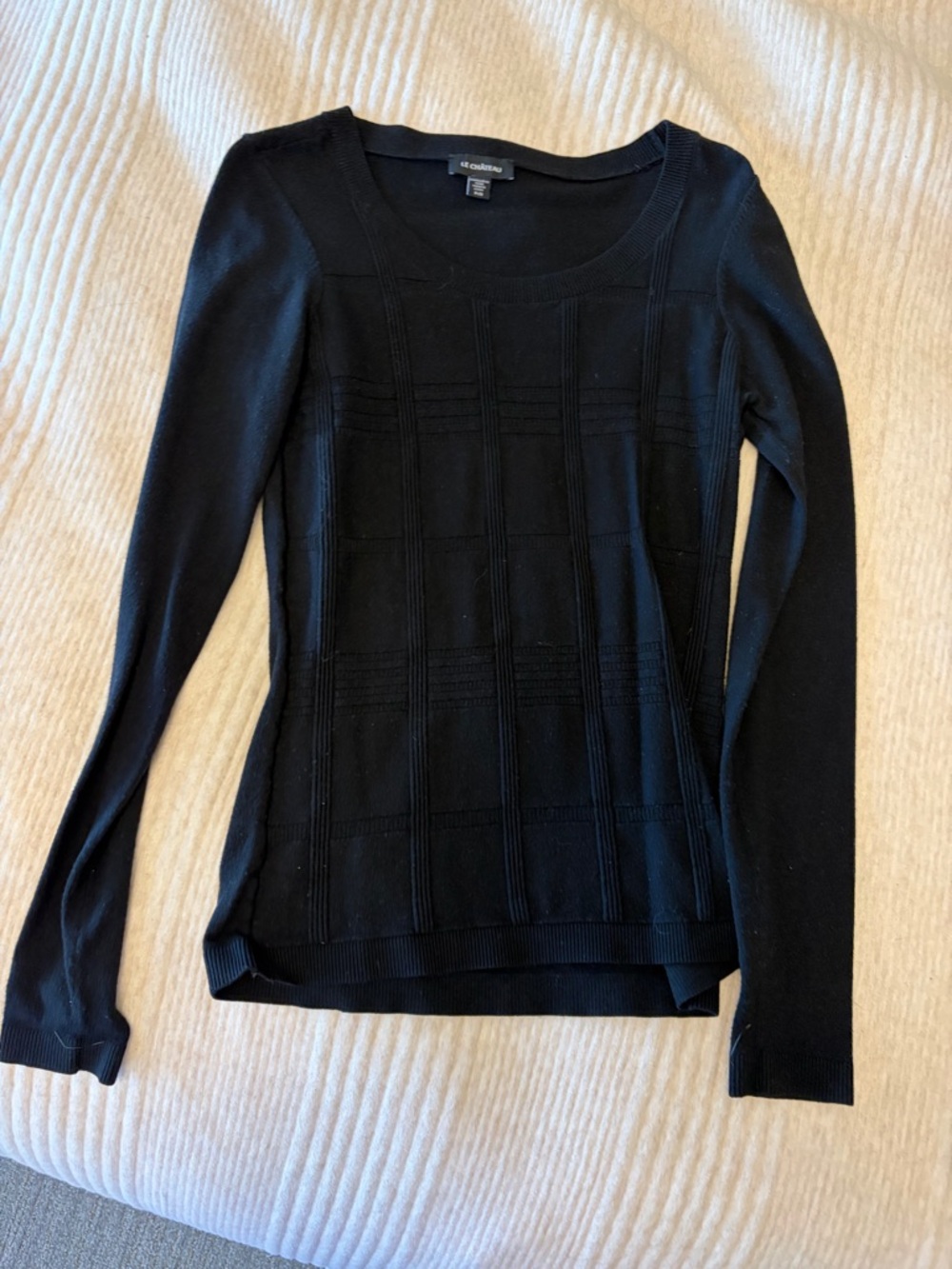 Black Long Sleeve Knit Sweater